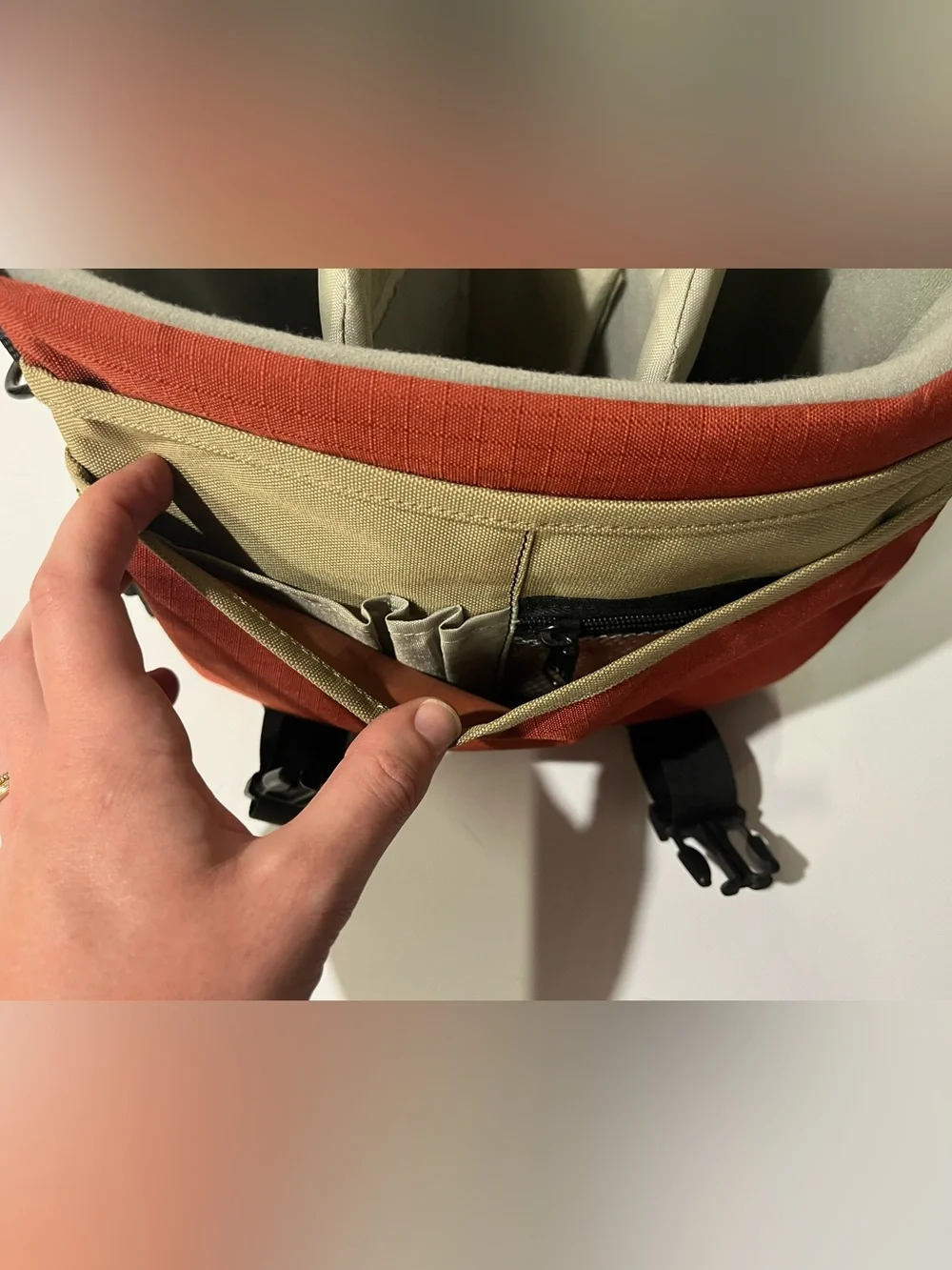 Promaster medium camera case with accessories and organizing pockets, paprika